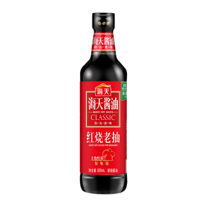 海天红烧老抽500ml/瓶装炒菜上色红亮卤味调味红烧肉家用烹饪酿造酱油