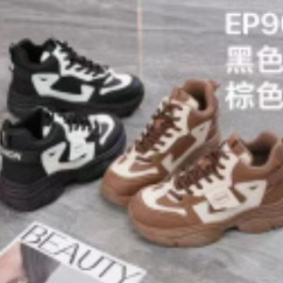 秋季小白鞋新款韩版ins女学生厚底增高皮面透气休闲鞋_2_896