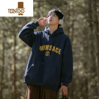 YANXU卫衣男连帽2023新款美式字母潮流男生宽松套头帽衫外套