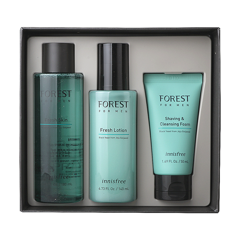 innisfree 悦诗风吟男士护肤套装水乳洗面奶三件套 补水保湿深层清洁