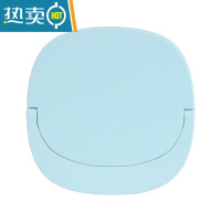 敬平迷你手持发光化妆镜随身便携桌面可立小镜子女小号带灯折叠补妆镜 翡翠绿 3色led 800亳安便携式用镜