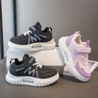 男女童鞋春秋透气潮牌儿童软底魔术贴运动鞋女童网面跑步鞋_2_222