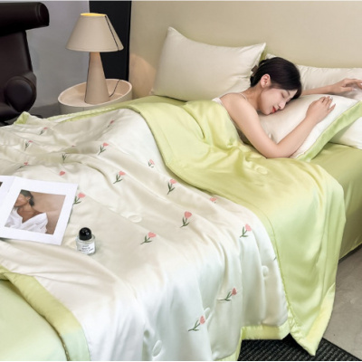 夏季轻奢a类母婴级夏凉被凉感天丝四件套礼品夏被冰丝空调被_884