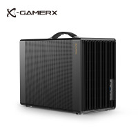 未知玩家P60手提便携式MATX紧凑型MINI桌面小机箱玻璃侧透ITX台式机TypeC游戏迷你电脑机箱 P40机箱-星空