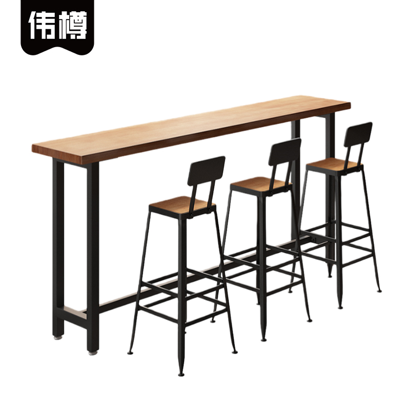 伟樽吧台桌200*40*105cm+椅子*3套