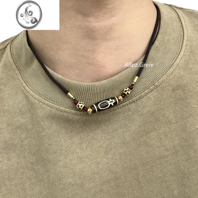 JiMi天珠项链民族风藏式小众设计感男女情侣九眼六眼财新中式复古潮