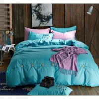 美帮汇全棉四件套简约纽扣款床上用品200230被套但双人1.8m床套件