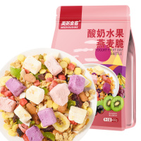 美粥食客 酸奶水果燕麦脆400g粉袋装 混合谷物脆坚果燕麦片可干吃早餐MS