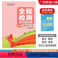 英语C版(译林版) 七年级下 [正版]2024春广西初中全程检测单元测试卷七年级下册英语C版译林版新版 广西初一7年级单