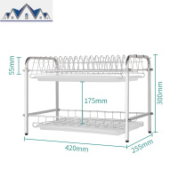 厨房置物架沥水碗架晾碗架子多功能收纳一体 三维工匠