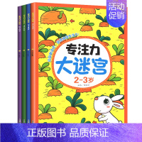 专注力大迷宫全套(共4册) [正版]专注力大迷宫全套4册2-3-4-5-6岁训练书儿童益智训练书幼儿高难度闯关找不同注意