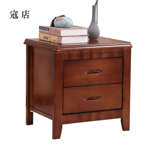 寇店床头柜简约现代卧室床边储物柜标准款胡桃色50*41*50cm