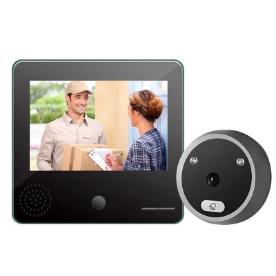 智能可视猫眼门铃电池防盗门电子猫眼摄像头门镜高清夜视 电池标配版 升级2.8寸