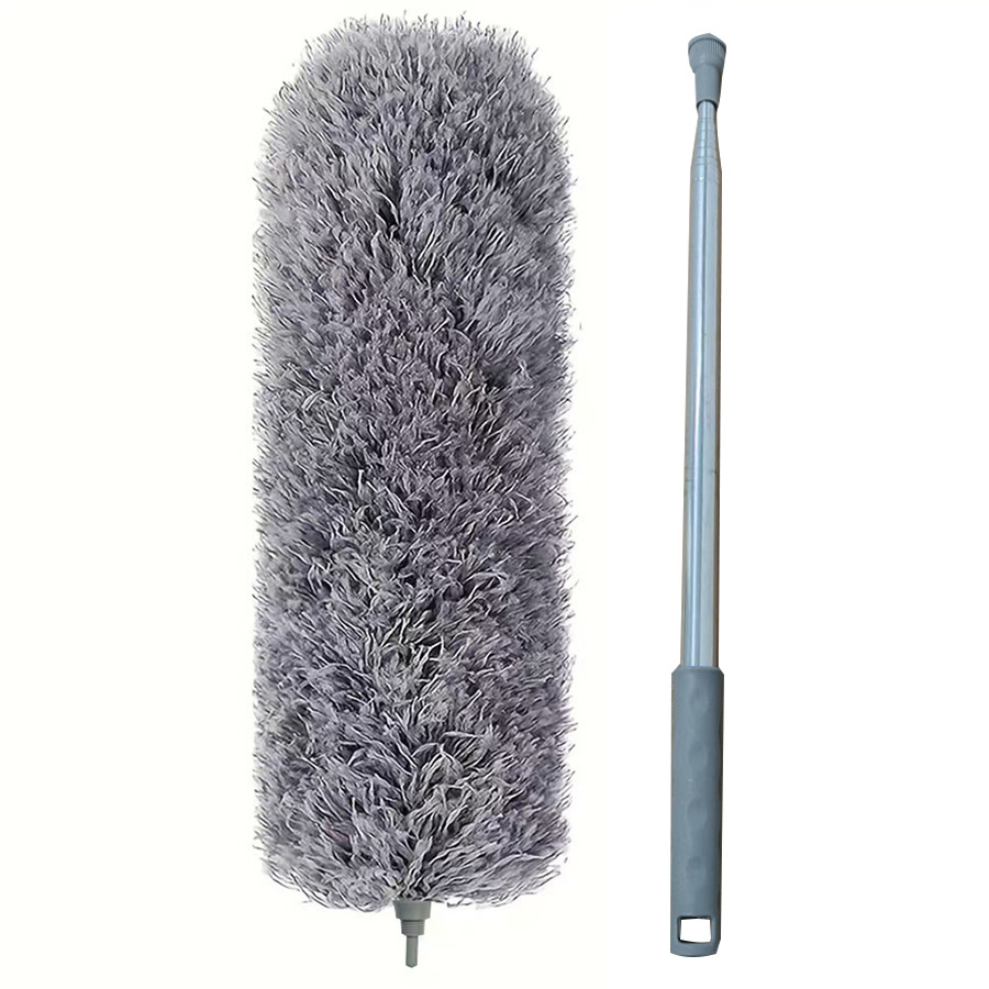 中锐智采 静电除尘掸可伸缩加长鸡毛掸子2.8米可水洗弯曲除尘毯清洁神器