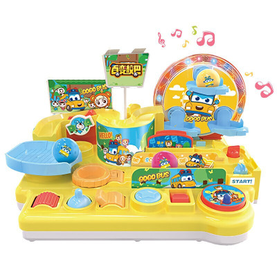 2019上市-正版猪猪侠百变校巴玩具变形变脸车长歌德警长歌德六合体场景套装儿童玩具闯关场景系列车长歌德-9019A