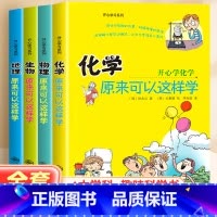 [全4册]开心学习系列 [正版]初中小四门启蒙书全套4册物理原来可以这样学化学生物地理小升初必背知识点四五六年级初中生小