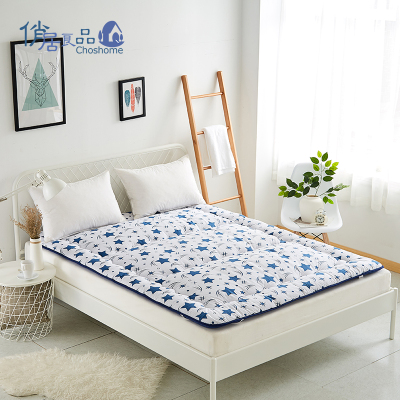 俏居(Choshome)家纺全棉竹炭纤维棉硬棉几何抽象夏季四季可用床垫几何花色图案保温加厚可折叠