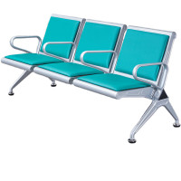 戴劲 靠背排椅中间带扶手加厚机场银行车站医院等候椅连椅三人位有垫