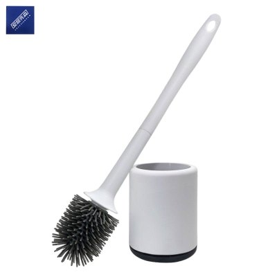 安居先森壁挂落地免打孔长柄橡胶刷头马桶刷套装卫生间清洁刷