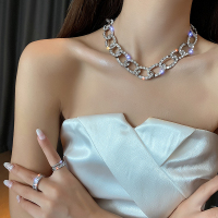 欧美夸张满钻轻奢颈链chocker锁骨链女脖子饰品颈带韩国短款项链送女朋友老婆情人节七夕生日礼物