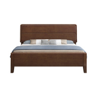 臻远ZY4022901实木床简约1.2米单人床 胡桃色