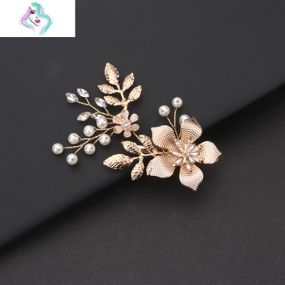 日韩优雅盘发夹发梳小发簪子新娘头饰水钻插梳伴娘发饰u型盘发夹你那么美new--F款发插