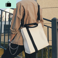 背包女韩版包休闲斜挎包男潮牌日系单肩包帆布简约时尚潮流大容量NEW LAKE男士单肩包