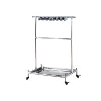 翌嘉YJ4122153 不锈钢拖把架可移动扫把架落地式拖把架 6拖8挂 移动款