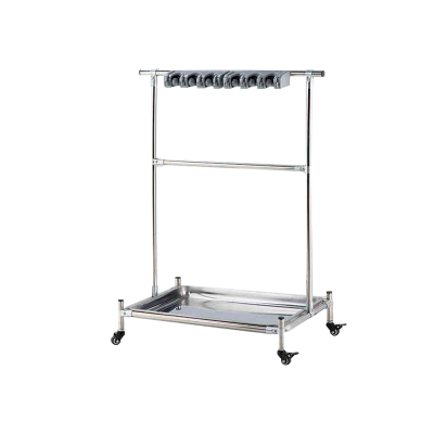 翌嘉YJ4122153 不锈钢拖把架可移动扫把架落地式拖把架 6拖8挂 移动款