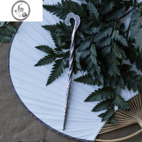 JiMi原创中国风复古权杖发簪s925银簪简约绾发汉服发钗高级感头饰