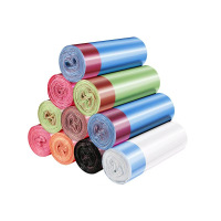 天富星 彩色塑料袋抽绳加厚垃圾袋 50只 卷