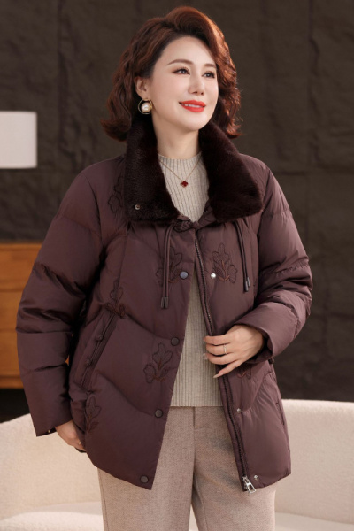 新款妈妈装羽绒服外套40-60岁中老年女士休闲鸭绒服50岁90白鸭绒