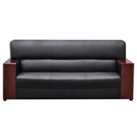 铭威盾办公沙发简约现代沙发商务接待会客二层牛皮三人位