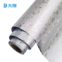 先围 厨房铝箔贴纸 5m*80cm*0.16mm银色小花纹 卷