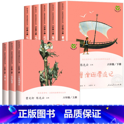 [人教版]快乐读书吧六年级上下册(全8册) [正版]快乐读书吧六年级上册课外书全套 小英雄雨来六年级 童年书 爱的教育原