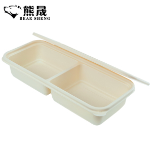 熊晟 一次性可降解餐盒 550ml 300个/箱