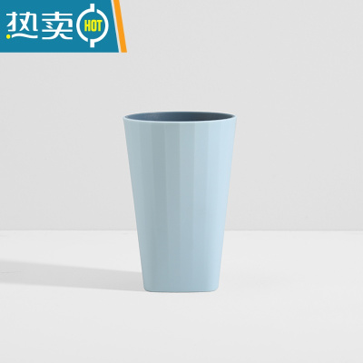 敬平漱口杯牙刷杯创意简约家用刷牙杯便携男女情侣套装韩男生宿舍学生 无手柄款 浅蓝色单个装洗漱杯