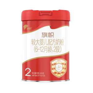 君乐宝旗帜红钻新红旗婴幼儿配方奶粉2段800g