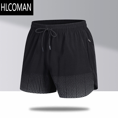 HLCOMAN大码运动短裤男夏季薄款宽松加肥加大胖子健身跑步透气速干三分裤