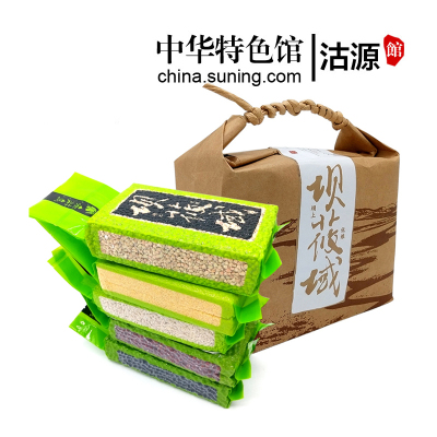 中华特色-沽源馆坝莜域杂粮系列牛皮纸五谷杂粮礼盒2500g熬粥辅助材料粗粮华北