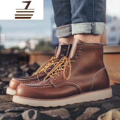 尗卡经典复刻875工装靴美式马丁靴男阿美咔叽高帮靴子透气男鞋潮