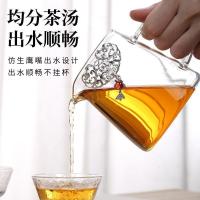家柏饰(CORATED)鎏银公道杯玻璃单个游龙家用装茶器茶水分离功夫分茶器日式Z