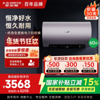 AO史密斯60升电热水器 国家补贴 金圭内胆 双棒分离速热 免换镁棒 免清洗短款 E60ED8-B