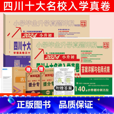 [语文+数学]十大名校入学真卷 小学通用 [正版]2024四川小升初真题卷四川十大名校招生真卷入学真卷四川小升初语文数学