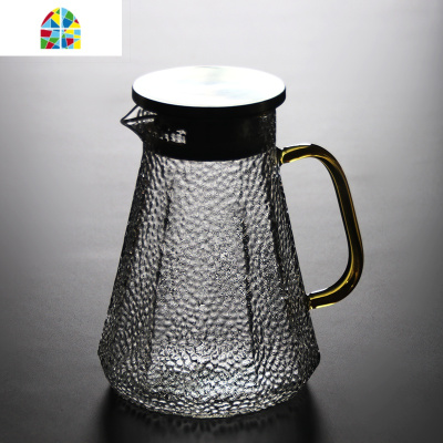 日式耐热玻璃冷水壶大号防爆家用凉白开水壶果汁牛奶扎壶套装 FENGHOU 榉木托盘凉水壶