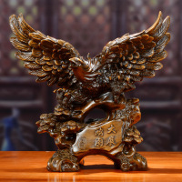 添福运 树脂摆件工艺品家居客酒柜装饰品玄关客厅酒柜小装饰品摆件办公室装饰店铺装饰开业礼品乔迁礼品收银台装饰品大展宏图老鹰