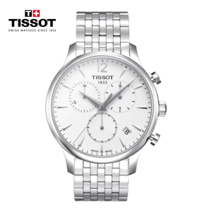 天梭(TISSOT)瑞士手表 俊雅系列钢带石英男表 休闲时尚表T063.617.1... T063.617.11.037.00