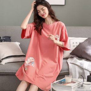 睡裙女夏季短袖连衣裙韩版清新学生可爱夏天宽松家居服