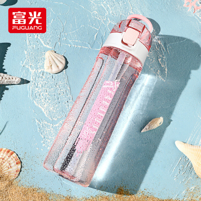 富光大容量tritan材质便携男女可爱随手杯少女运动塑料创意吸管水杯750ml