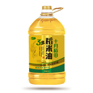 十月稻田3多稻米油高含量谷维素热炒煎炸食用油5L*1桶当季稻米好油
